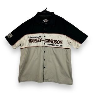 Harley-Davidson Men’s Casual Button-down Short Sleeve Shirt Size XL